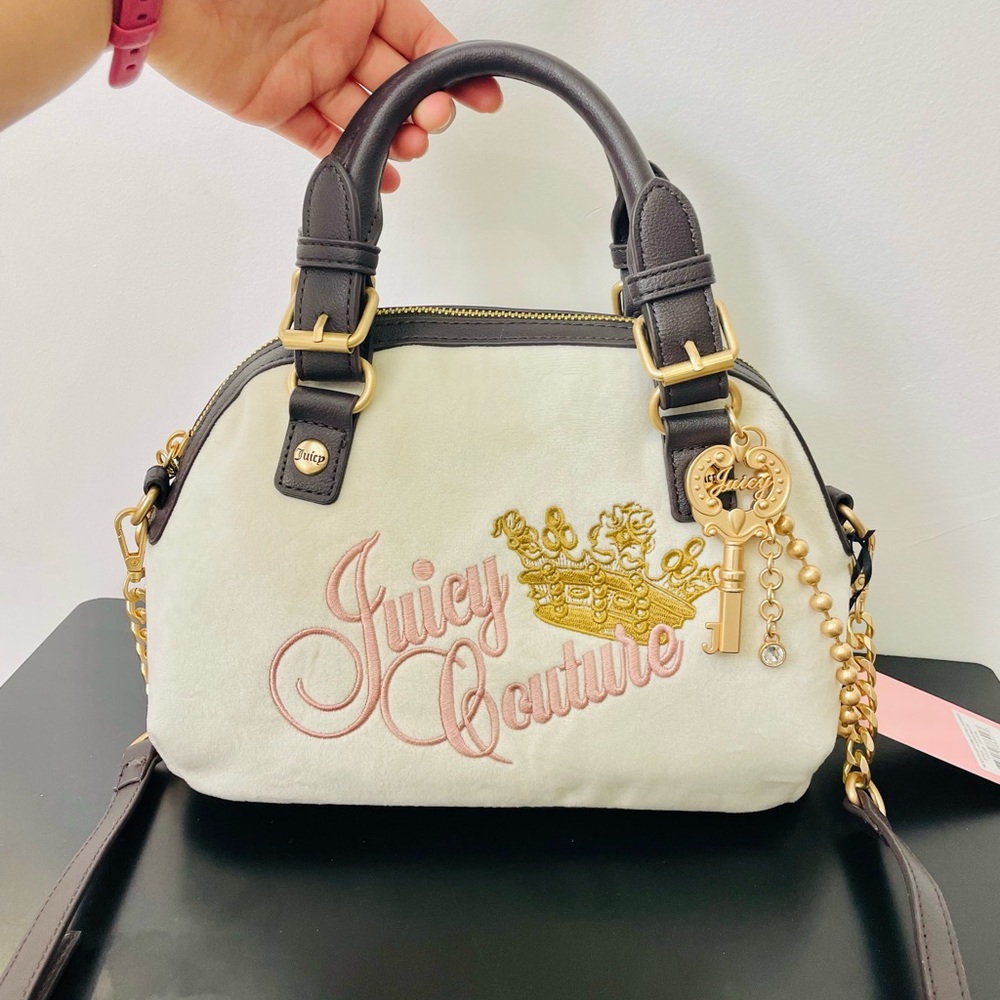 Juicy Couture “The Key to Juicy” Dome Satchel Crossbody Bag – Crystal Y2K NWT - Picture 6 of 10